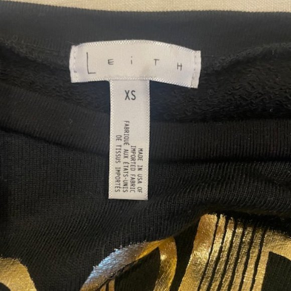 Leith Sweater Gold Text Pop Fizz Clink Size XS - Picture 5 of 7